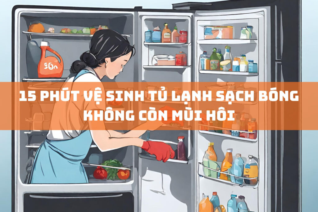 cách vệ sinh tủ lạnh sạch mùi tại nhà
