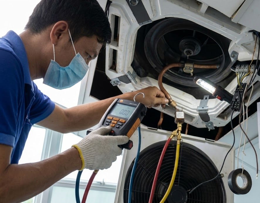sửa điều hòa tại hancorp plaza cầu giấy