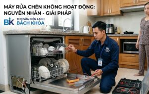 máy rửa chén không hoạt động