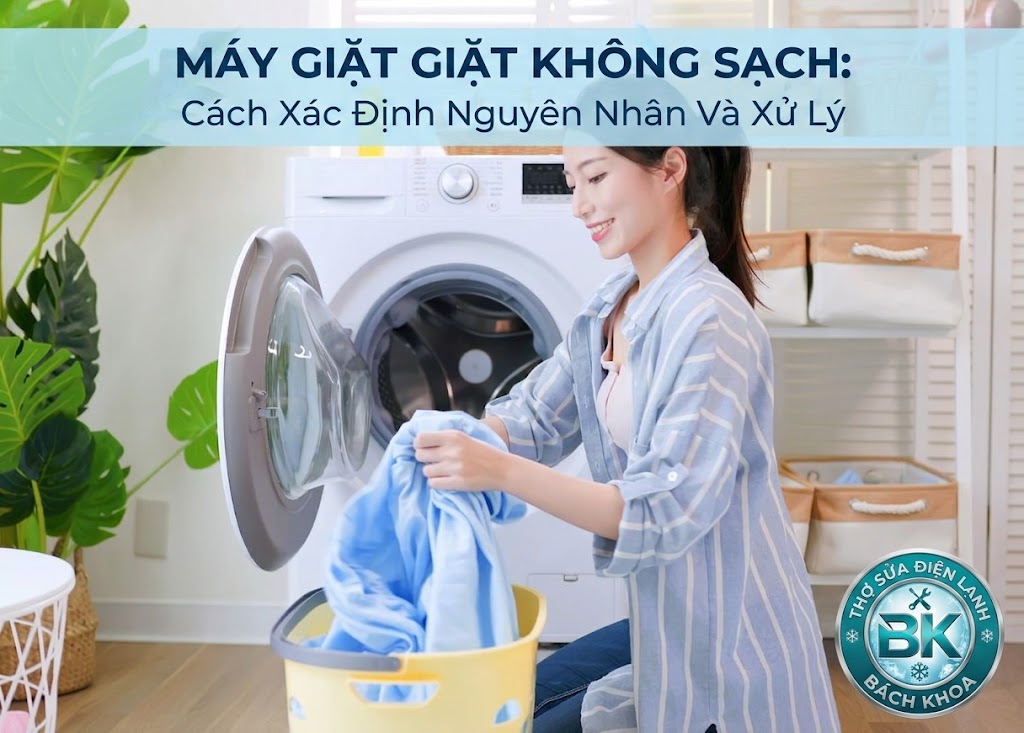 nhận biết dấu hiệu máy giặt giặt không sạch.