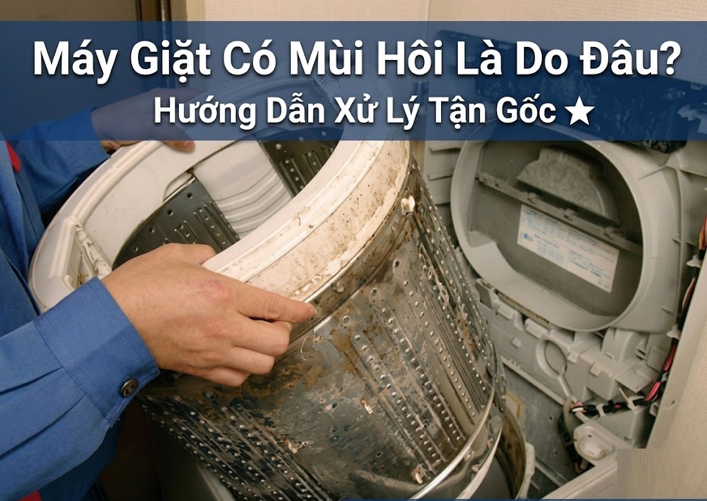 vì sao máy giặt có mùi hôi?