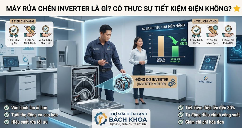máy rửa chén inverter