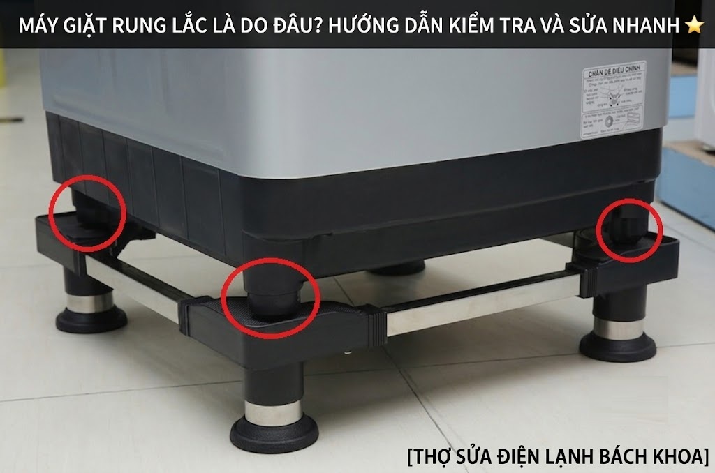 hướng dẫn kiểm tra nguyên nhân máy giặt rung lắc