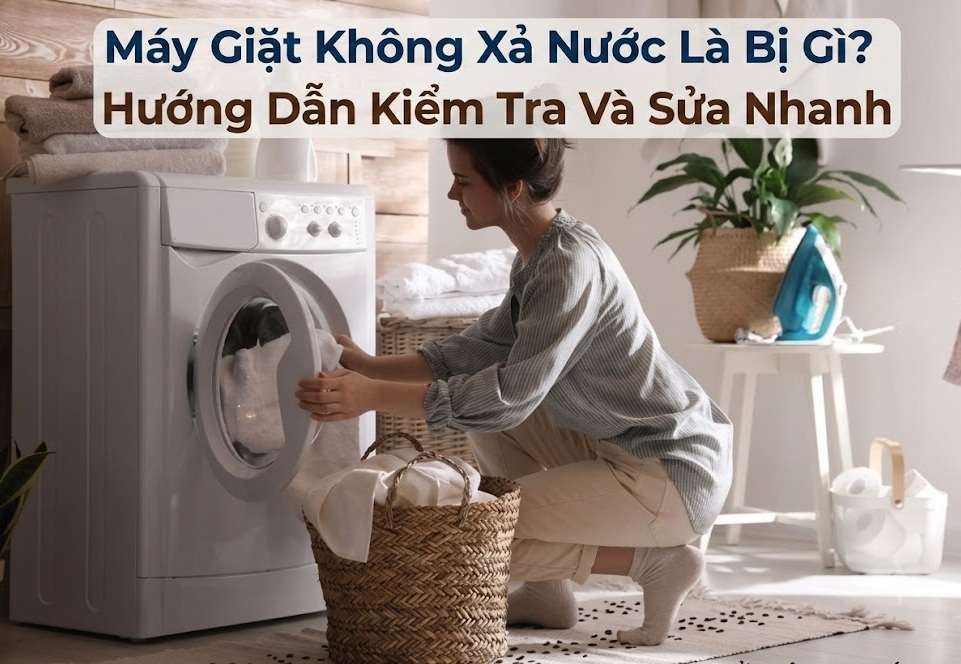 hướng dẫn kiểm tra máy giặt không xả nước
