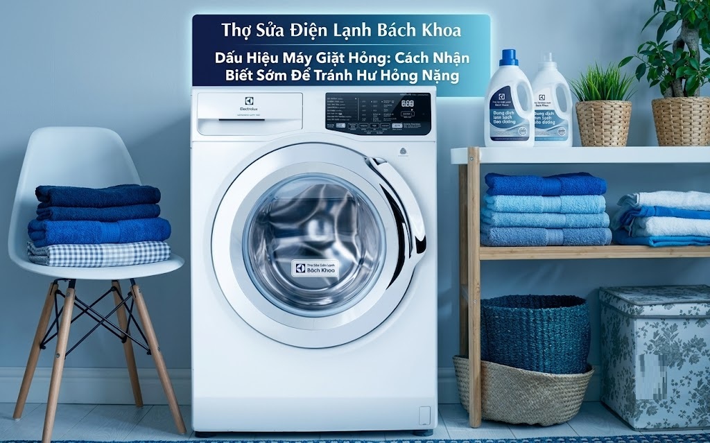 dấu hiệu máy giặt hỏng và cách nhận biết sớm
