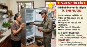 cảnh báo nhận biết đơn vị sửa tủ lạnh tại Đan Phượng lừa đảo