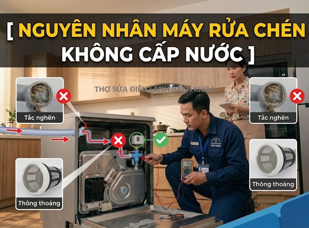 máy rửa chén không cấp nước