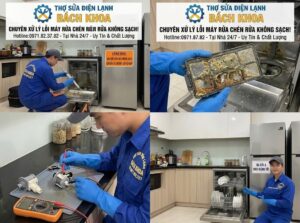 máy rửa chén rửa không sạch