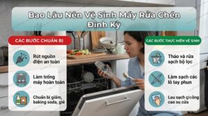 vệ sinh máy rửa chén định kỳ
