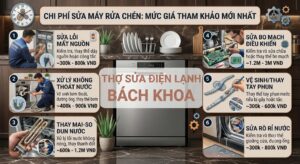 chi phí sửa máy rửa chén