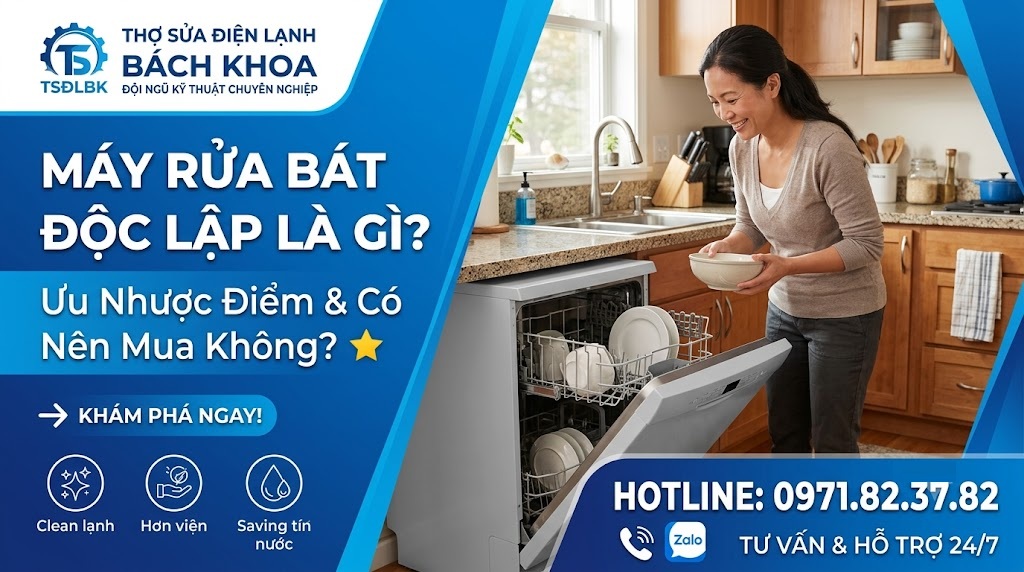 máy rửa bát độc lập là gì