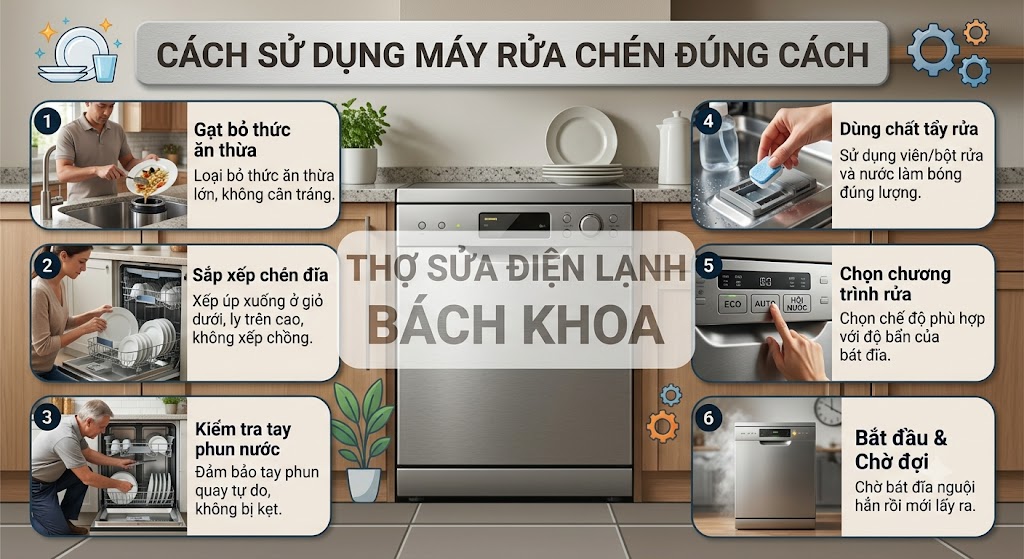 những lợi ích khi sử dụng máy rửa chén đúng cách