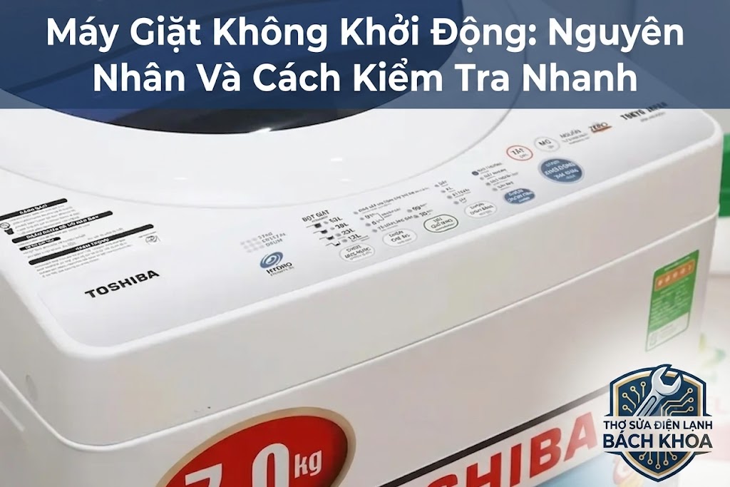 nhận biết dấu hiệu máy giặt không khời động