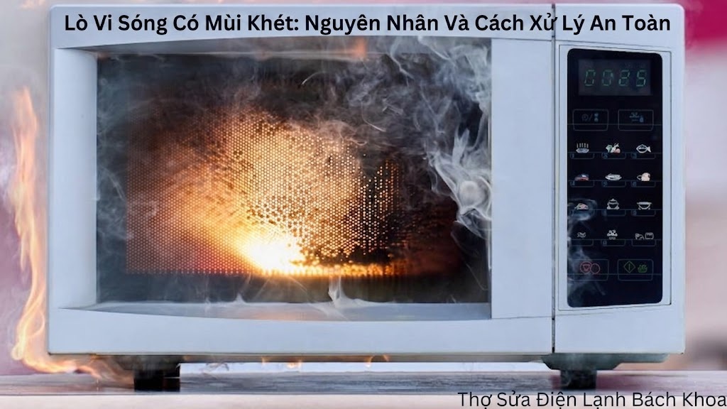 lò vi sóng có mùi khét