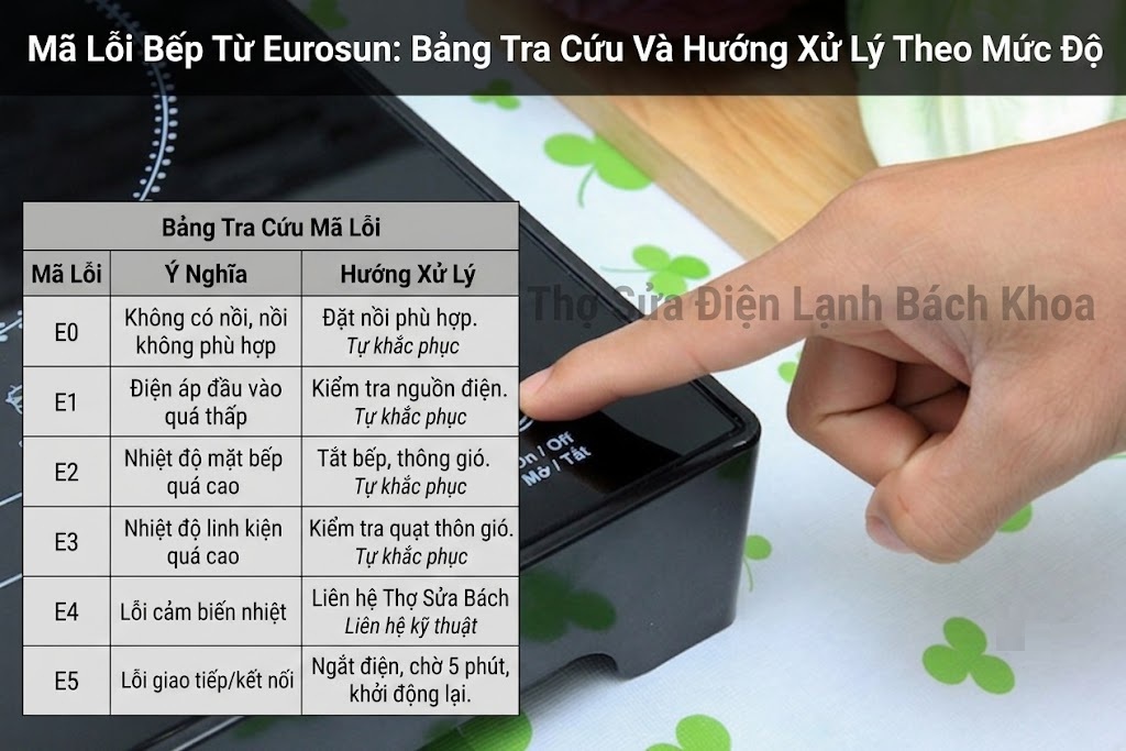 Mã lỗi bếp từ Eurosun