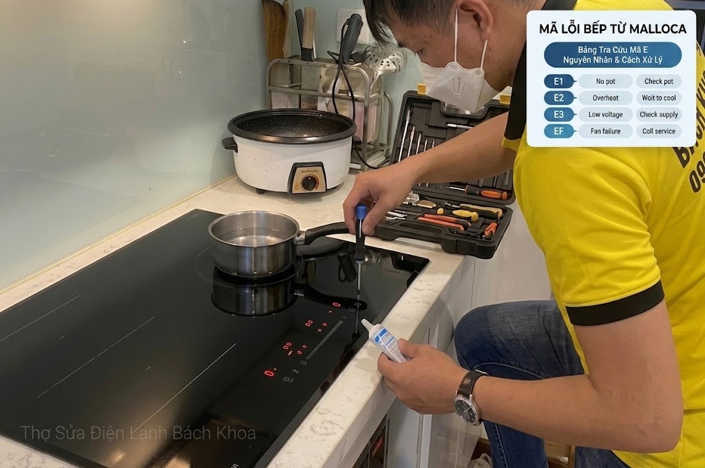 Mã Lỗi Bếp Từ Malloca