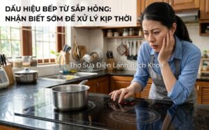 dấu hiệu bếp từ sắp hỏng
