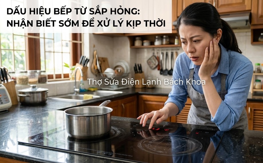 dấu hiệu bếp từ sắp hỏng