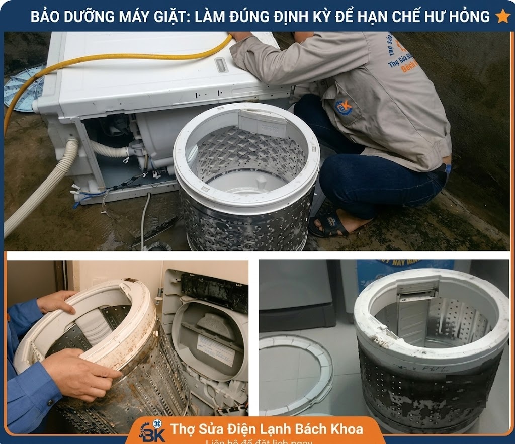 tầm quan trọng của bảo dưỡng máy giặt định kỳ
