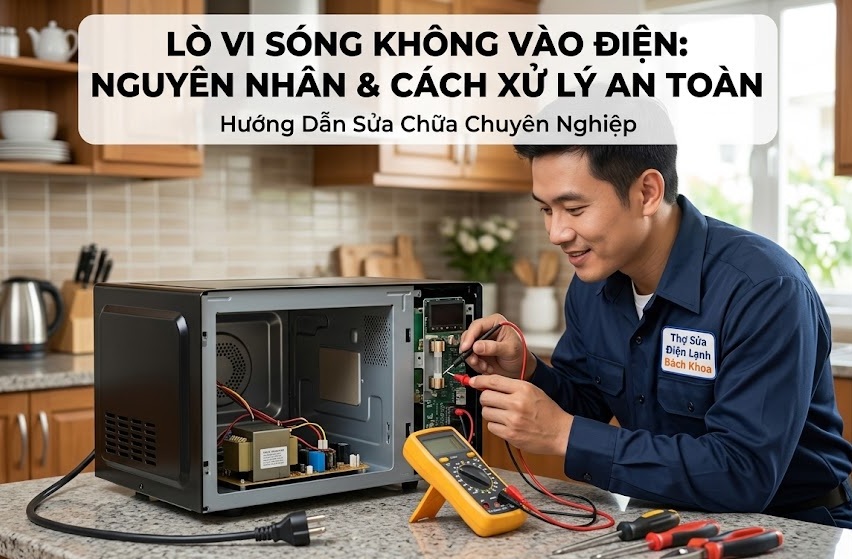 lò vi sóng không vào điện