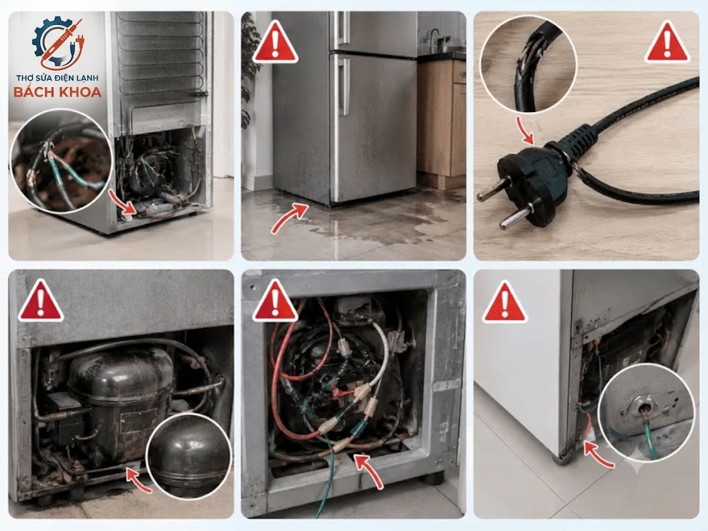 Nguyên nhân khiến tủ lạnh bị rò điện ra vỏ