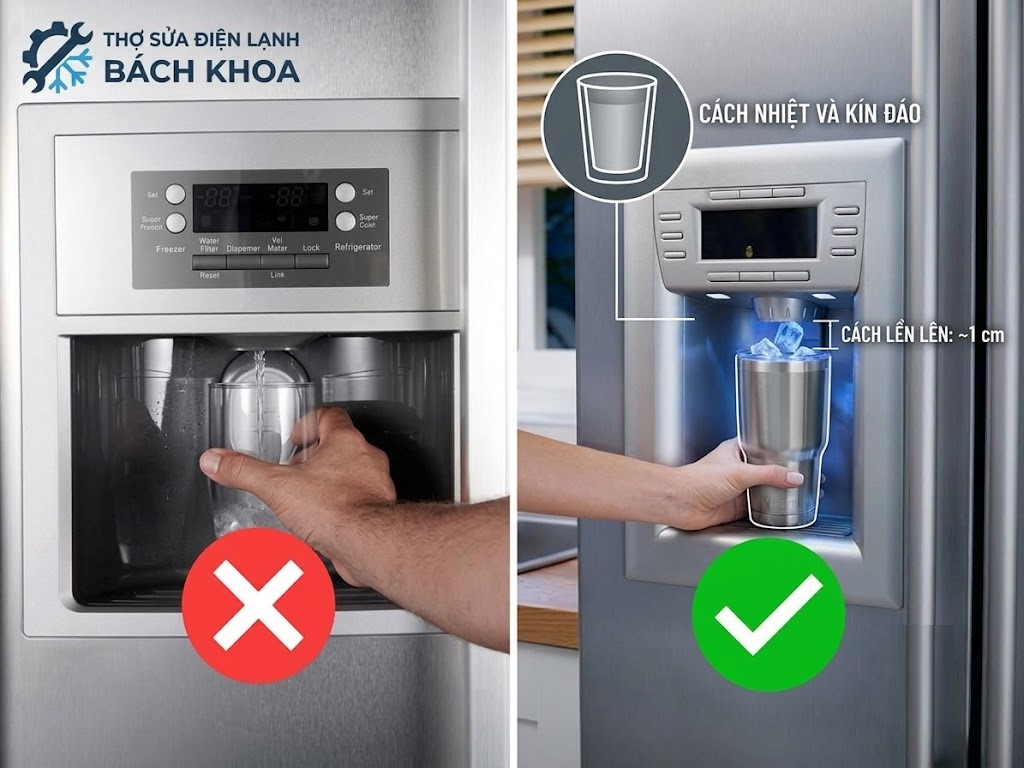 Cách kiểm tra lỗi tủ lạnh không lấy được nước tại nhà
